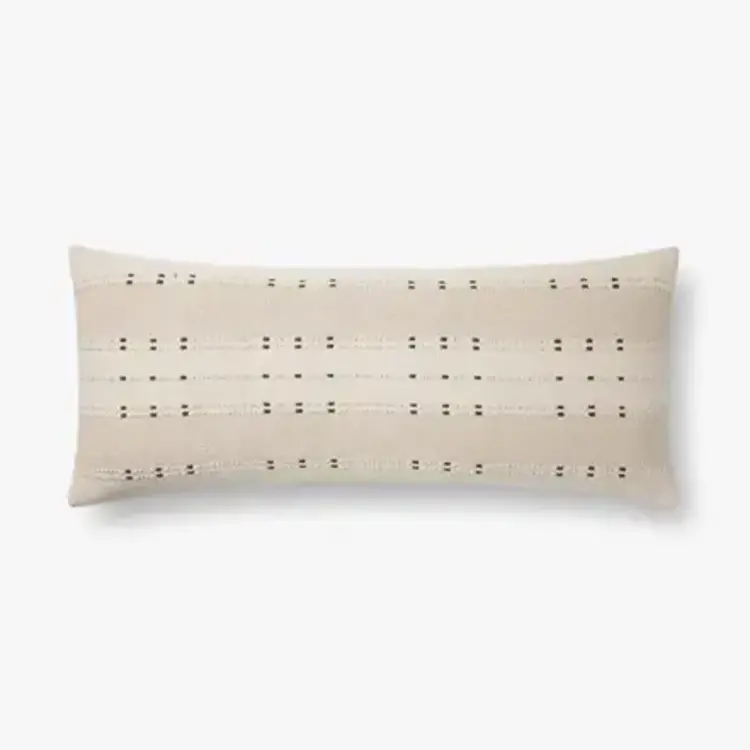 Gabrielle Pillow, 13" x 35" Beige/Terracotta