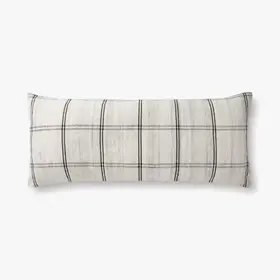Bell Pillow, 13" x 35" Black/White
