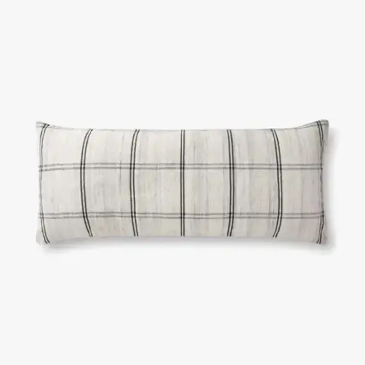 Bell Pillow, 13" x 35" Black/White