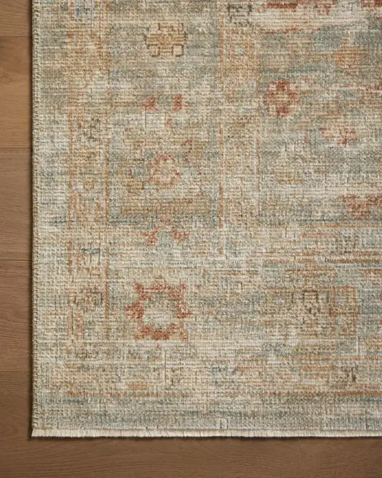 Heritage-HER-06 Aqua/Terracotta Rug, 2'5'' x 10'