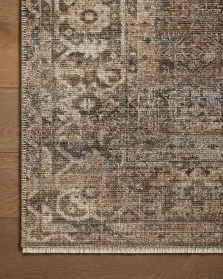 Heritage-HER-07 Mocha/Denim Rug, 4' x 6'