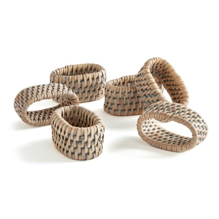 Burma Rattan Napkin Ring- set of 6