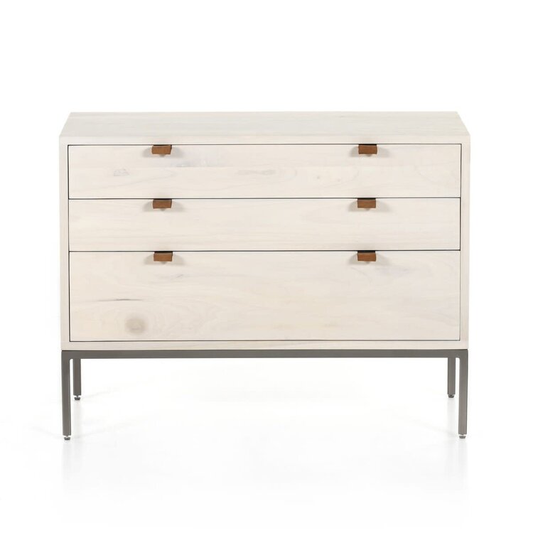 Four Hands Trey Large Nightstand- Dove Poplar