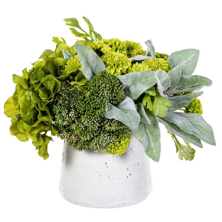 10" Pompom/Fern/Lambs Ear