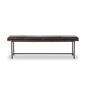 Four Hands Gabine Accent Bench- Sonama Black