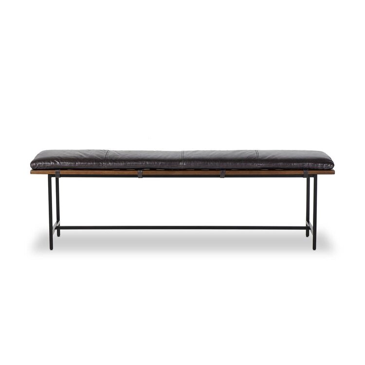 Four Hands Gabine Accent Bench- Sonama Black