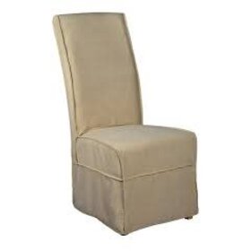 Long Parson Chair Slip Cover- Oatmeal