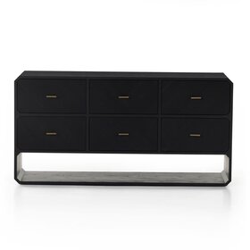 Four Hands Caspian 6 Drawer Dresser- Black Ash