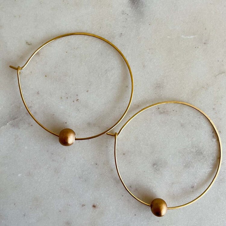 Esme Earrings (Skinny Hoops) Gold