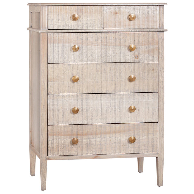 Atelier Home Madison Tall Boy Chest- Weathered Gray