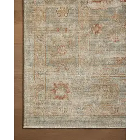 Heritage-HER-06 Aqua/Terracotta Rug, 4' x 6'