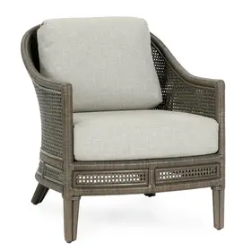 Jasmin Accent Chair- Pearl/Gray Oatmeal