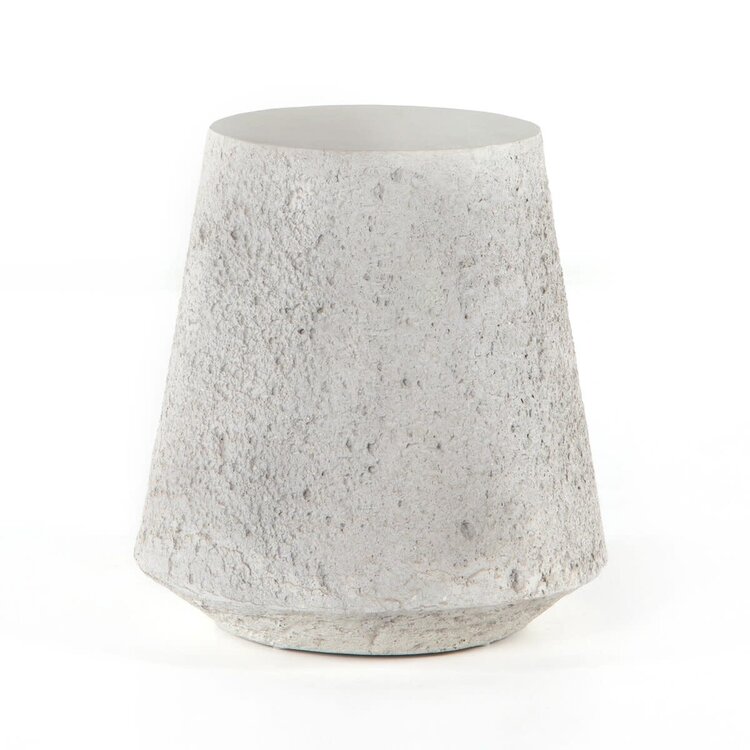 Four Hands Otero Outdoor Tapered End Table- Matte Stone