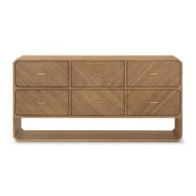 Four Hands Caspian 6 Drawer Dresser- Natural Ash