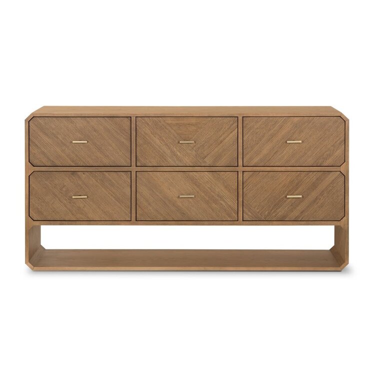 Four Hands Caspian 6 Drawer Dresser- Natural Ash