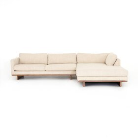 Four Hands Everly 2-Piece 86" Right Chaise  Sectional- Irving Taupe