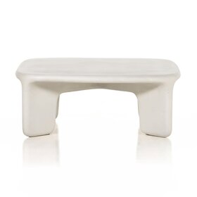 Four Hands Dante Coffee Table- White Concrete