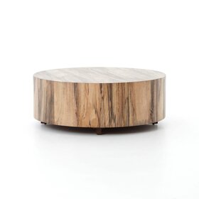 Four Hands Hudson Round Coffee Table- Spalted Primavera