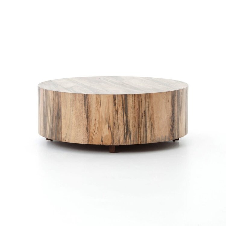 Four Hands Hudson Round Coffee Table- Spalted Primavera