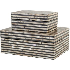 Atelier Home Mother of Pearl Box Striped