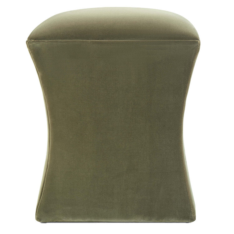 Atelier Home Zoe Ottoman- Vintage Velvet Olive