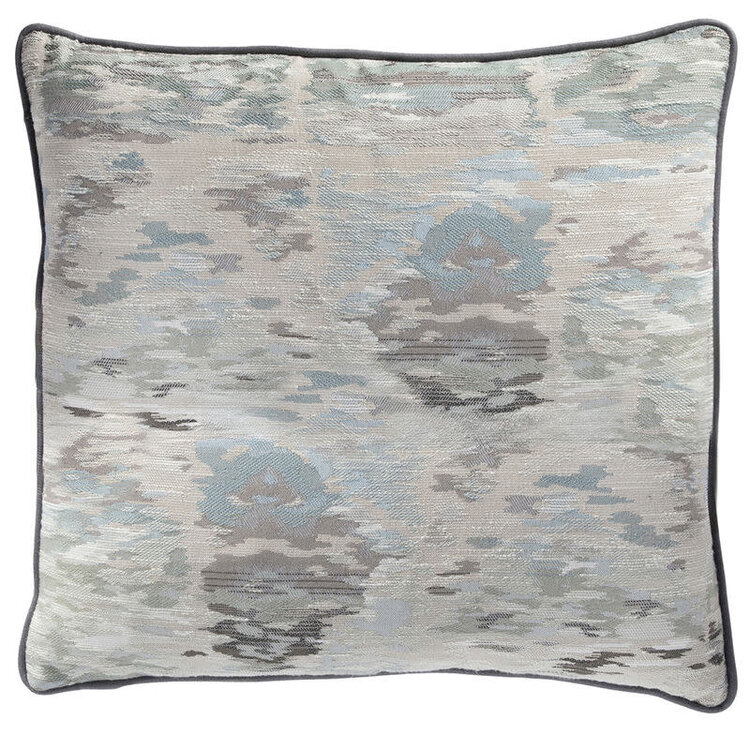 River Water Moss Feather, 22" x 22"