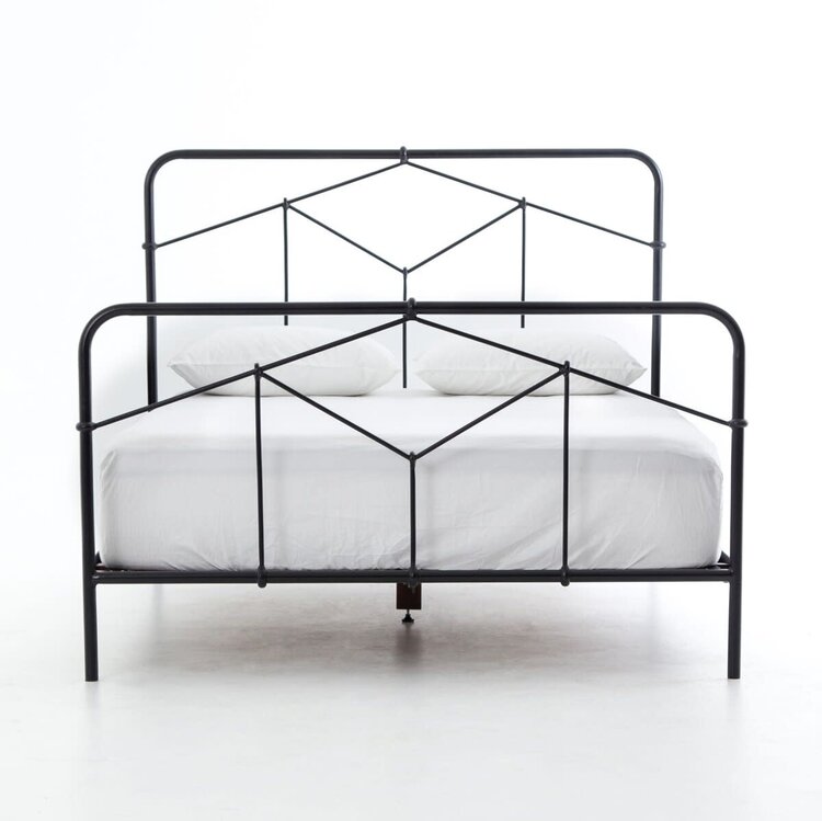 Four Hands Casey Bed, Queen Sandblasted Vintage Black