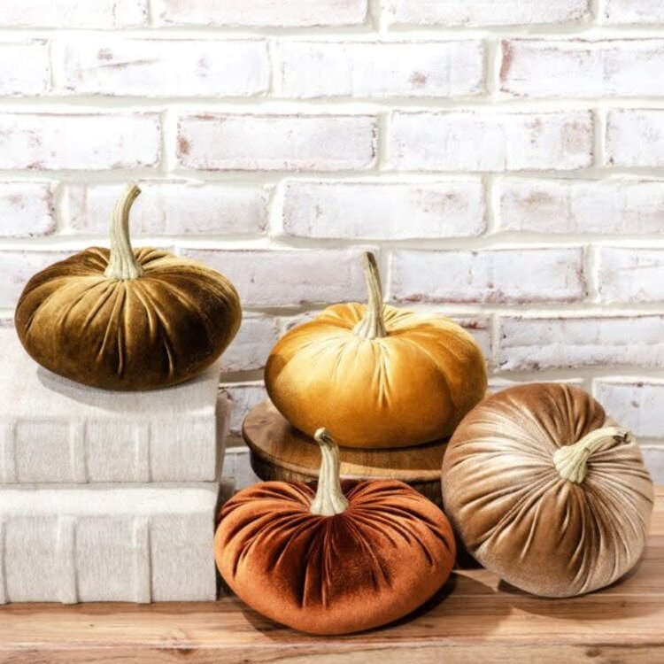 7.5" Assorted Velvet Pumpkin