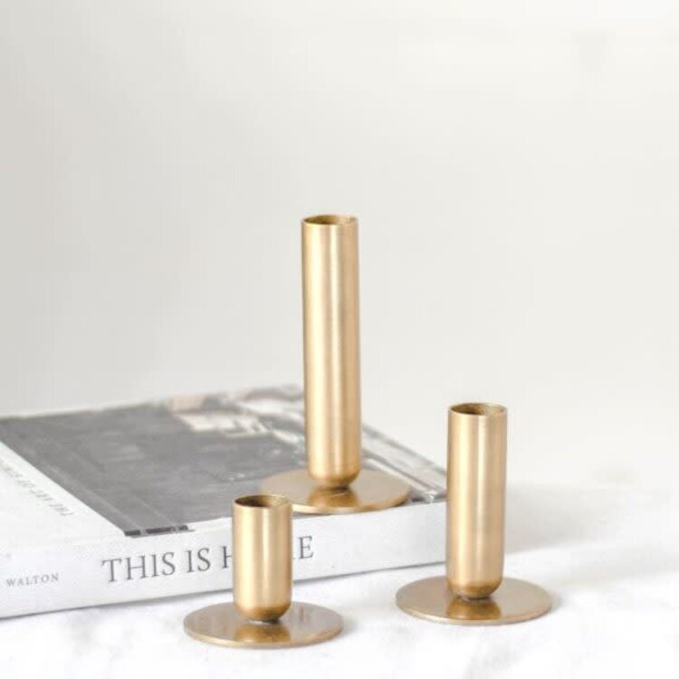 Antique Brass Candle Holder