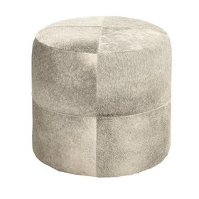 Round Hide Ottoman
