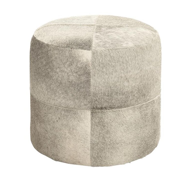 Round Hide Ottoman