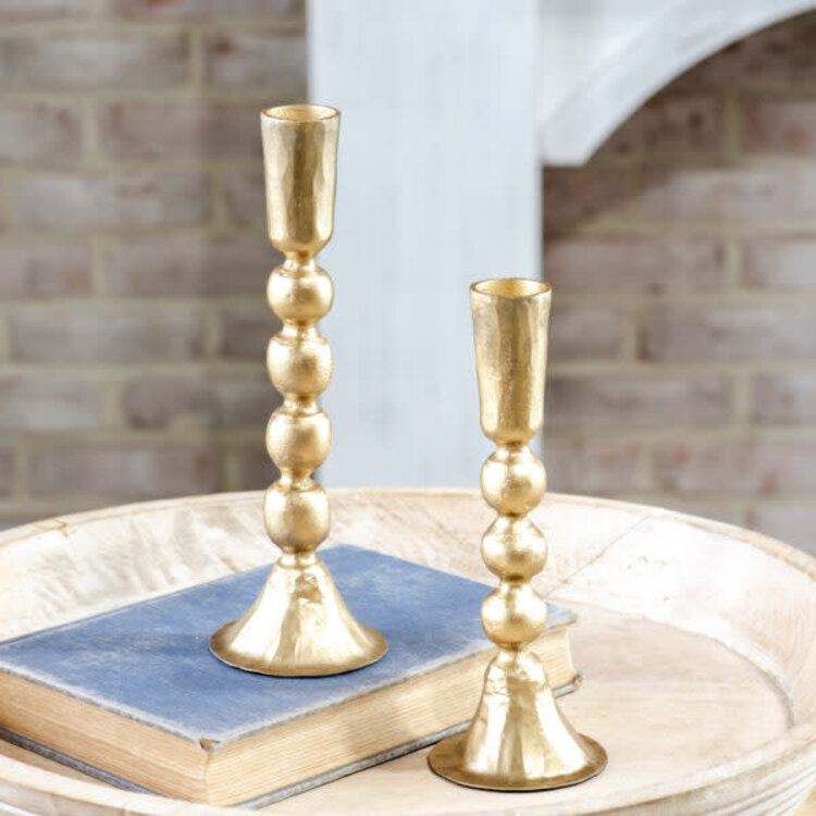 Gold Ball Candlestick Holder-