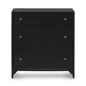Four Hands Belmont Large Storage Nightstand- Black