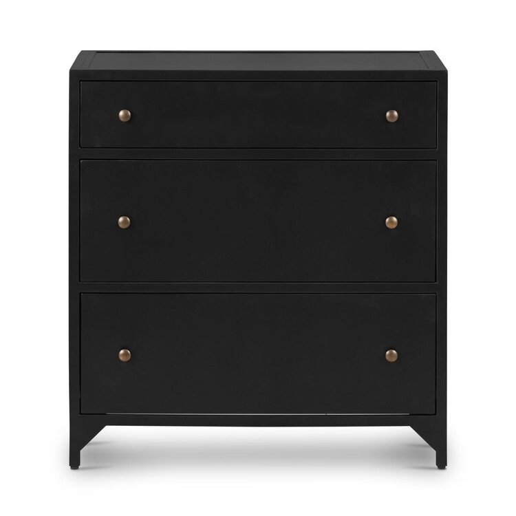 Four Hands Belmont Large Storage Nightstand- Black
