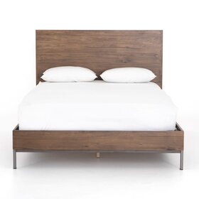 Four Hands Trey Bed, King Auburn Poplar