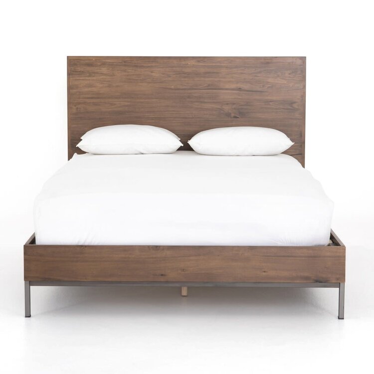 Four Hands Trey Bed, King Auburn Poplar