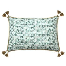 Cinder Spa w/ Jute Pipe & Tassels Lumbar, 13" x 19"