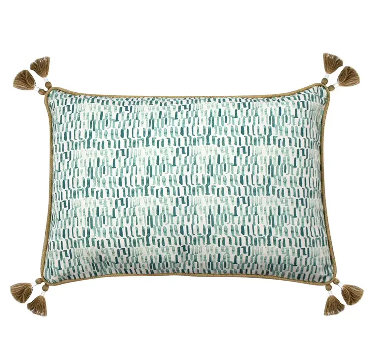 Cinder Spa w/ Jute Pipe & Tassels Lumbar, 13" x 19"