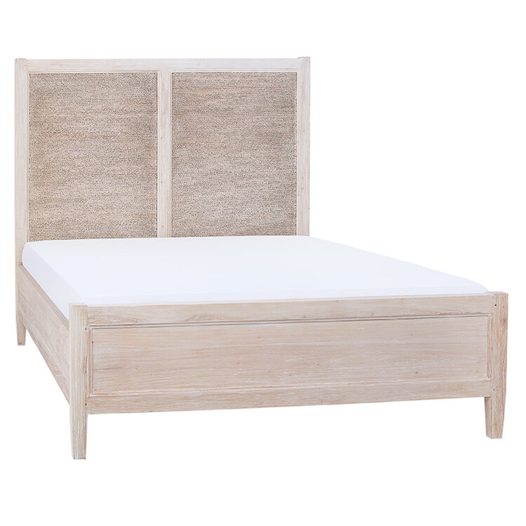 Beyond Borders Amanda Bed, Queen Weathered White