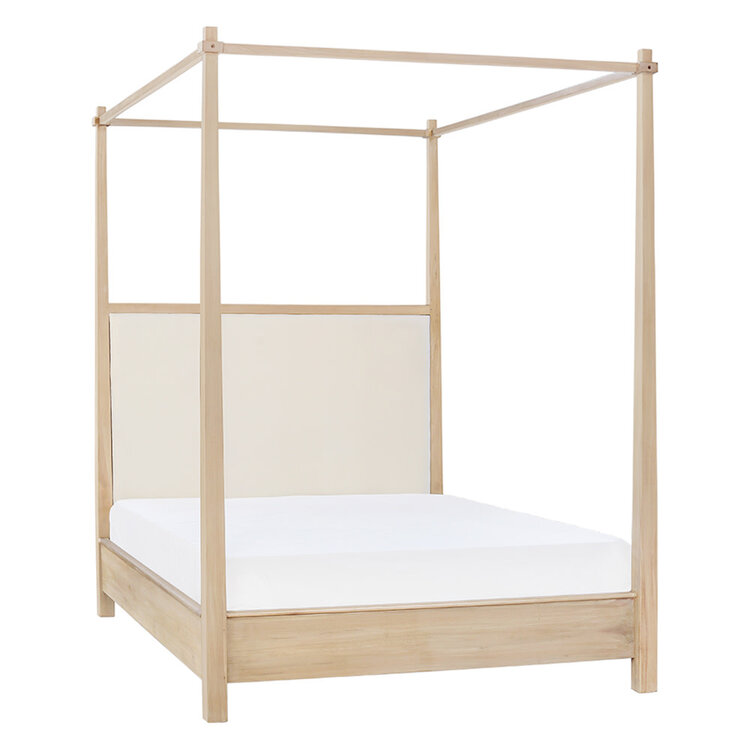 Beyond Borders Carla Canopy Bed, Queen Weathered Acorn