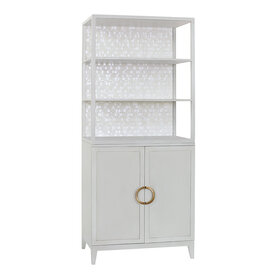 Beyond Borders Annisa Tall Bookcase- Misty Gray
