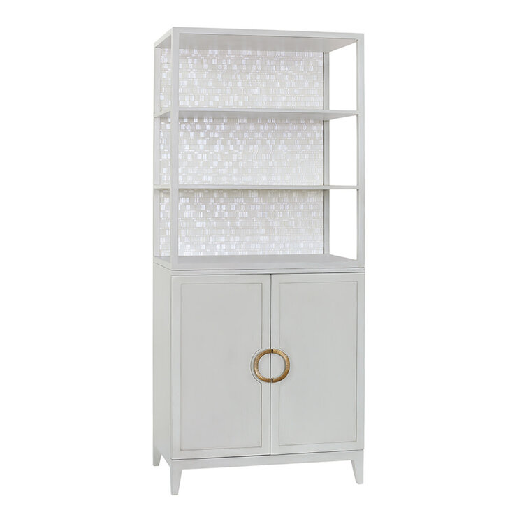 Beyond Borders Annisa Tall Bookcase- Misty Gray