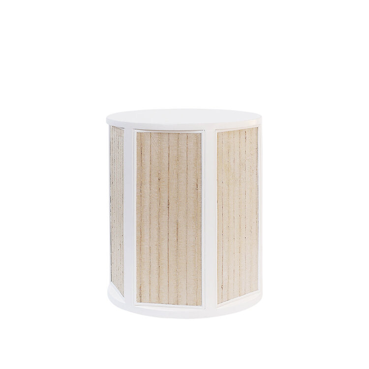 Beyond Borders Kayla Side Table- Salty White