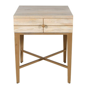 Beyond Borders Courtney End Table Sand Dune
