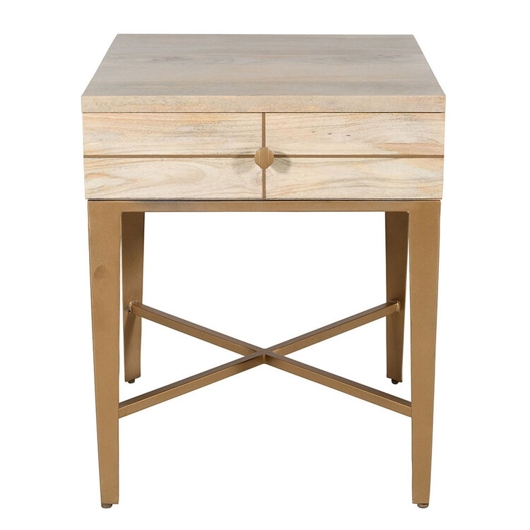 Beyond Borders Courtney End Table Sand Dune