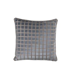 Checkered Chambray Feather, 22" x 22"