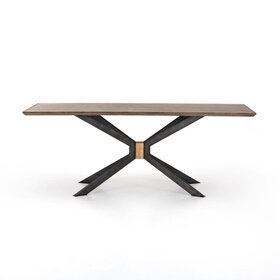 Four Hands 79" Spider Dining Table- Bright Bass Clad