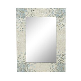 Cream Mother Of Pearl Shell Wall Mirror