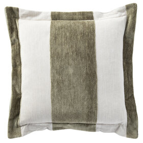 Wide Stripe Chenille Moss Feather, 22" x 22"