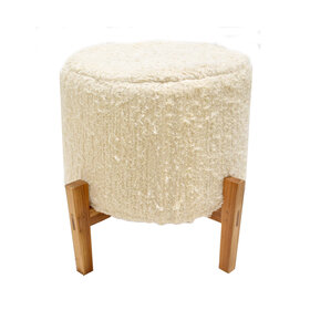 Beyond Borders Rorey Round Stool White
